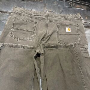 Carhartt Relaxed Fit Work Pants Mens 42x30 Brown Canvas Utility Workwear